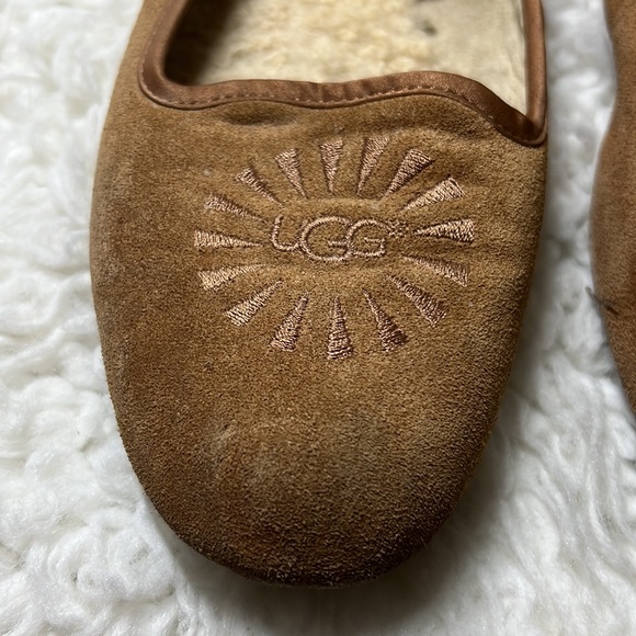 UGG UPPER LEATHER FLAT SHOES - Picture 2 of 6
